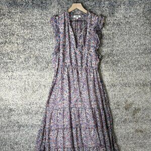 BB Dakota Steve Madden Dress Womens XL Floral Tiered Ruffle Maxi 100% Polyester